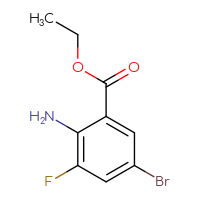Chemical structure of ethyl 2-amino-5-bromo-3-fluorobenzoate - CSSB00000754606