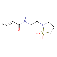 Chemical structure of N-[2-(1,1-dioxo-1λ⁶,2-thiazolidin-2-yl)ethyl]prop-2-enamide - CSSB00019088482