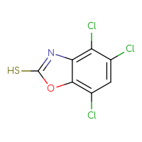 Chemical structure of 4,5,7-trichloro-1,3-benzoxazole-2-thiol - CSSB00000726295