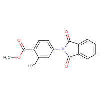 Chemical structure of methyl 4-(1,3-dioxo-2,3-dihydro-1H-isoindol-2-yl)-2-methylbenzoate - CSSB00114112430