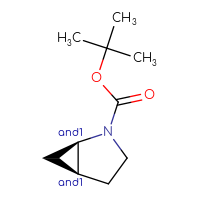 Chemical structure of rac-tert-butyl (1R,5S)-2-azabicyclo[3.1.0]hexane-2-carboxylate - CSSB20620693321