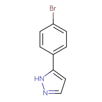 Chemical structure of 5-(4-bromophenyl)-1H-pyrazole - CSSB00020649029