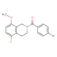 Chemical structure of 2-(4-bromobenzoyl)-5-fluoro-8-methoxy-1,2,3,4-tetrahydroisoquinoline - CSSB03418277126