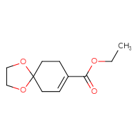 Chemical structure of ethyl 1,4-dioxaspiro[4.5]dec-7-ene-8-carboxylate - CSSB20895620368