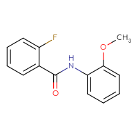 Chemical structure of 2-fluoro-N-(2-methoxyphenyl)benzamide - CSSB00000580121