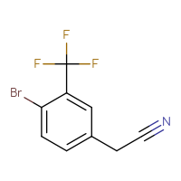 Chemical structure of 2-[4-bromo-3-(trifluoromethyl)phenyl]acetonitrile - CSSB00010254841