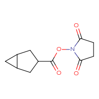 Chemical structure of 2,5-dioxopyrrolidin-1-yl bicyclo[3.1.0]hexane-3-carboxylate - CSSB00123875132