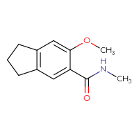 Chemical structure of 6-methoxy-N-methyl-2,3-dihydro-1H-indene-5-carboxamide - CSSB07125058921
