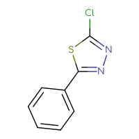 Chemical structure of 2-chloro-5-phenyl-1,3,4-thiadiazole - CSSB00000244896