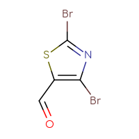 Chemical structure of 2,4-dibromo-1,3-thiazole-5-carbaldehyde - CSSB00009888963