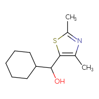 Chemical structure of cyclohexyl(2,4-dimethyl-1,3-thiazol-5-yl)methanol - CSSB00014331719