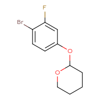 Chemical structure of 2-(4-bromo-3-fluorophenoxy)oxane - CSSB00010989183