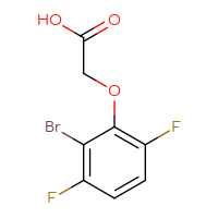 Chemical structure of 2-(2-bromo-3,6-difluorophenoxy)acetic acid - CSSB15000146663