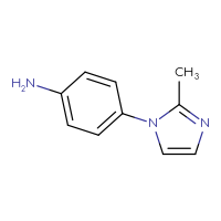 Chemical structure of 4-(2-methyl-1H-imidazol-1-yl)aniline - CSSB00011194578