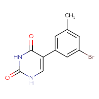Chemical structure of 5-(3-bromo-5-methylphenyl)-1,2,3,4-tetrahydropyrimidine-2,4-dione - CSSB00010145811