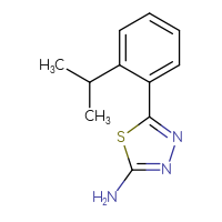 Chemical structure of 5-[2-(propan-2-yl)phenyl]-1,3,4-thiadiazol-2-amine - CSSB00014978394