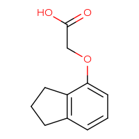 Chemical structure of 2-(2,3-dihydro-1H-inden-4-yloxy)acetic acid - CSSB00009910033
