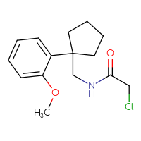 Chemical structure of 2-chloro-N-{[1-(2-methoxyphenyl)cyclopentyl]methyl}acetamide - CSSB02017648654