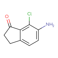Chemical structure of 6-amino-7-chloro-2,3-dihydro-1H-inden-1-one - CSSB00010265138