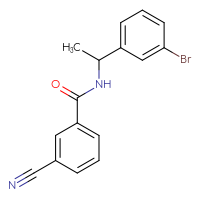 Chemical structure of N-[1-(3-bromophenyl)ethyl]-3-cyanobenzamide - CSSB00027790383