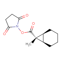Chemical structure of 2,5-dioxopyrrolidin-1-yl (1R,6S,7S)-7-methylbicyclo[4.1.0]heptane-7-carboxylate - CSSB14797065773