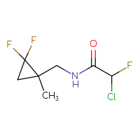 Chemical structure of 2-chloro-N-[(2,2-difluoro-1-methylcyclopropyl)methyl]-2-fluoroacetamide - CSSB09888892127