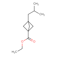 Chemical structure of ethyl 3-(2-methylpropyl)bicyclo[1.1.1]pentane-1-carboxylate - CSSB03440171534