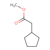 Chemical structure of methyl 2-cyclopentylacetate - CSSB00000148925
