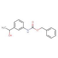 Chemical structure of benzyl N-[3-(1-hydroxyethyl)phenyl]carbamate - CSSB02125691257