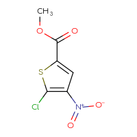 Chemical structure of methyl 5-chloro-4-nitrothiophene-2-carboxylate - CSSB00000048588