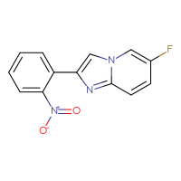 Chemical structure of 6-fluoro-2-(2-nitrophenyl)imidazo[1,2-a]pyridine - CSSB00037369901