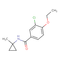 Chemical structure of 3-chloro-4-ethoxy-N-(1-methylcyclopropyl)benzamide - CSSB07047173448