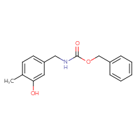 Chemical structure of benzyl N-[(3-hydroxy-4-methylphenyl)methyl]carbamate - CSSB03440183638
