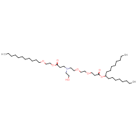 Chemical structure of heptadecan-9-yl 3-(2-{2-[(2-hydroxyethyl)({3-oxo-3-[2-(undecyloxy)ethoxy]propyl})amino]ethoxy}ethoxy)propanoate - CSSB20957408769