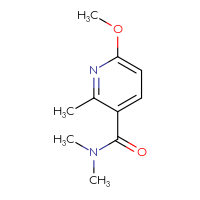 Chemical structure of 6-methoxy-N,N,2-trimethylpyridine-3-carboxamide - CSSB08338359941