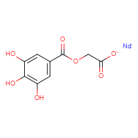Chemical structure of sodium 2-(3,4,5-trihydroxybenzoyloxy)acetate - CSSB00020589024