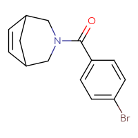 Chemical structure of 3-(4-bromobenzoyl)-3-azabicyclo[3.2.1]oct-6-ene - CSSB14966440841