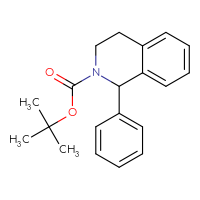 Chemical structure of tert-butyl 1-phenyl-1,2,3,4-tetrahydroisoquinoline-2-carboxylate - CSSB00134709485