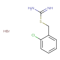 Chemical structure of {[(2-chlorophenyl)methyl]sulfanyl}methanimidamide hydrobromide - CSSB06629247008