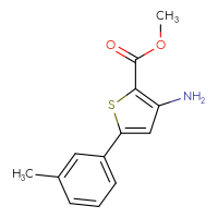 Chemical structure of methyl 3-amino-5-(3-methylphenyl)thiophene-2-carboxylate - CSSB00000767381
