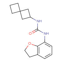 Chemical structure of 1-(2,3-dihydro-1-benzofuran-7-yl)-3-{spiro[3.3]heptan-2-yl}urea - CSSB00071022306