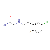 Chemical structure of N-(carbamoylmethyl)-2-(5-chloro-2-fluorophenyl)acetamide - CSSB06489461161