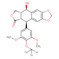 Chemical structure of (10R,11S,15R,16R)-16-hydroxy-10-[4-(²H₃)methoxy-3,5-dimethoxyphenyl]-4,6,13-trioxatetracyclo[7.7.0.0³,⁷.0¹¹,¹⁵]hexadeca-1,3(7),8-trien-12-one - CSSB00159249576