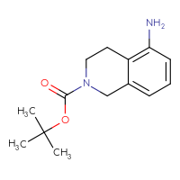 Chemical structure of tert-butyl 5-amino-1,2,3,4-tetrahydroisoquinoline-2-carboxylate - CSSB00000064234
