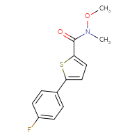 Chemical structure of 5-(4-fluorophenyl)-N-methoxy-N-methylthiophene-2-carboxamide - CSSB00103884863