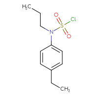 Chemical structure of N-(4-ethylphenyl)-N-propylsulfamoyl chloride - CSSB06263823427