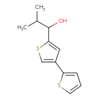 Chemical structure of 1-{[2,3'-bithiophen]-5'-yl}-2-methylpropan-1-ol - CSSB00112109797