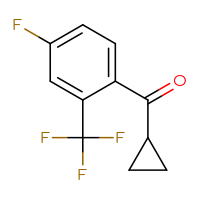 Chemical structure of cyclopropyl[4-fluoro-2-(trifluoromethyl)phenyl]methanone - CSSB00016764184