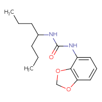 Chemical structure of 1-(2H-1,3-benzodioxol-4-yl)-3-(heptan-4-yl)urea - CSSB15133889992