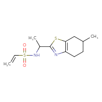 Chemical structure of N-[1-(6-methyl-4,5,6,7-tetrahydro-1,3-benzothiazol-2-yl)ethyl]ethene-1-sulfonamide - CSSB21332125906